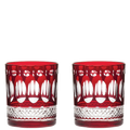 These Belgravia 2 x 33l Ruby Red Large Tumblers have been designed by Royal Scot Crystal.
