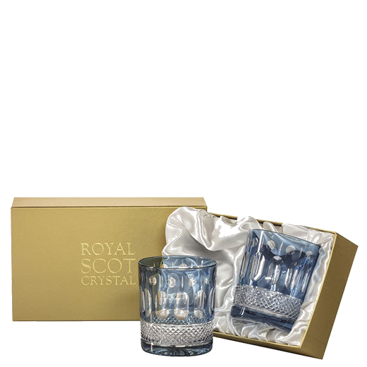 Royal Scot Crystal Belgravia 2 x 33cl Skye Blue Large Tumblers are made out of hand-cut lead crystal.