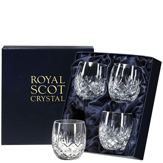 These Edinburgh 4 x 25cl Barrel Tumblers have been designed by Royal Scot Crystal.