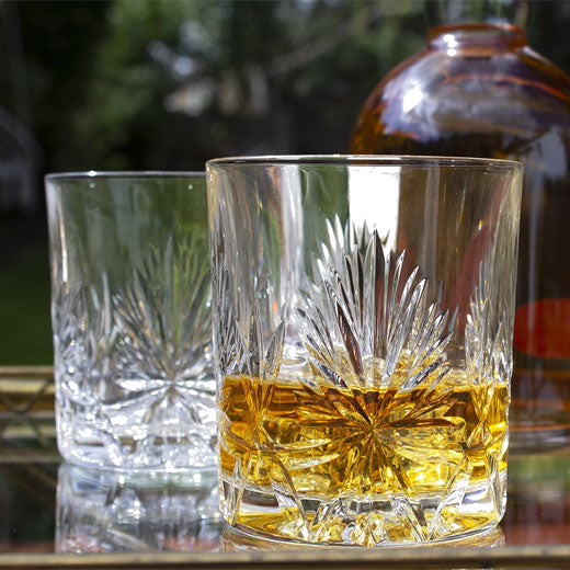 These Royal Scot Crystal Edinburgh Star 2 x 33cl Large Tumblers will be presented inside a satin lined gift box.