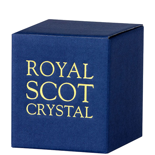 This Edinburgh Star 38cl Single 'On the Rocks' Tumbler will be presented inside a Royal Scot Crystal gift box.