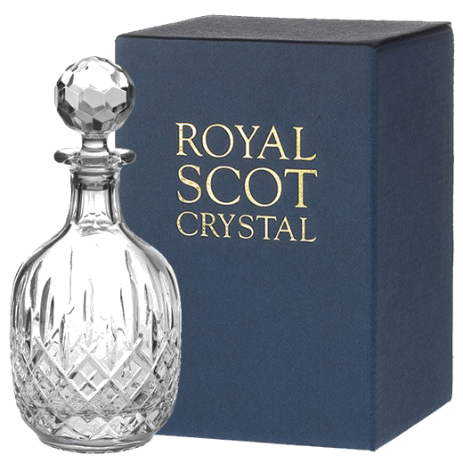 This London 100cl Port/Brandy Decanter will be presented inside a Royal Scot Crystal gift box.
