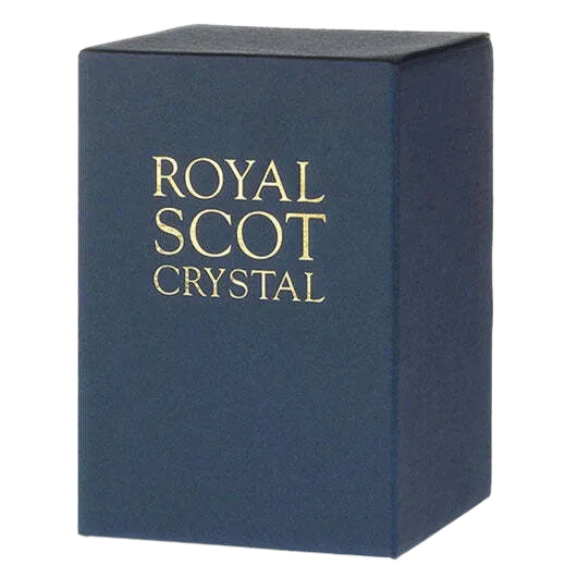 This Royal Scot Crystal London 35cl Single Gin & Tonic Barrel Tumbler will be presented inside a blue gift box.