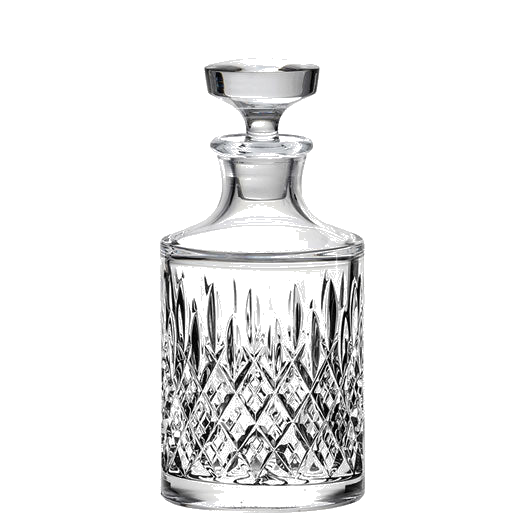 This Royal Scot Crystal London Round Spirit Decanter is 50cl.