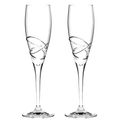 These Skye 2 x 25cl Champagne Flutes have been designed by Royal Scot Crystal.