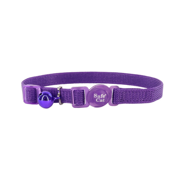 Safe Cat® Adjustable Snag-Proof Breakaway Collar, Purple, 3/8" x 8"-12"