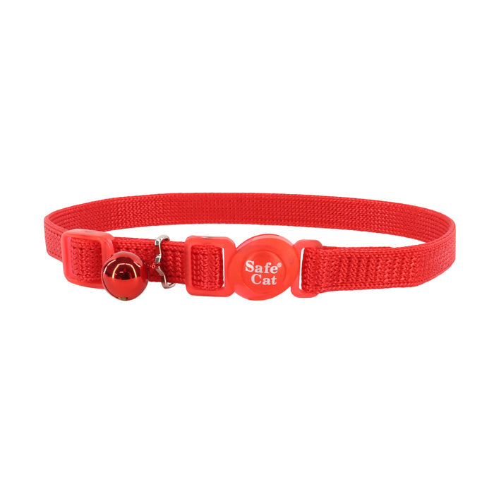 Safe Cat® Adjustable Snag-Proof Breakaway Collar, Red, 3/8" x 8"-12"
