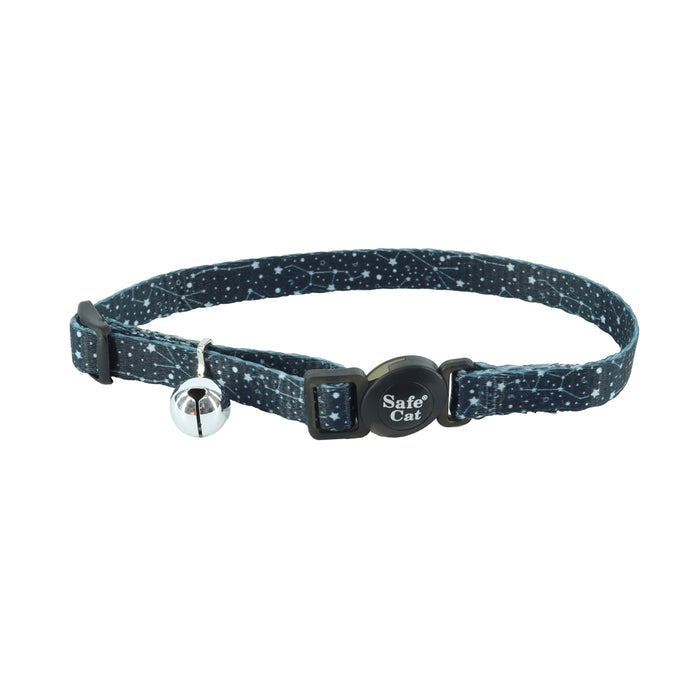 Safe Cat® Fashion Adjustable Breakaway Collar, Constellations, 3/8" x 8"-12"