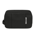 Samsonite's Respark Toilet Pouch Ozone Black is made out of recycled fabric and is great for storing toiletries during travel.