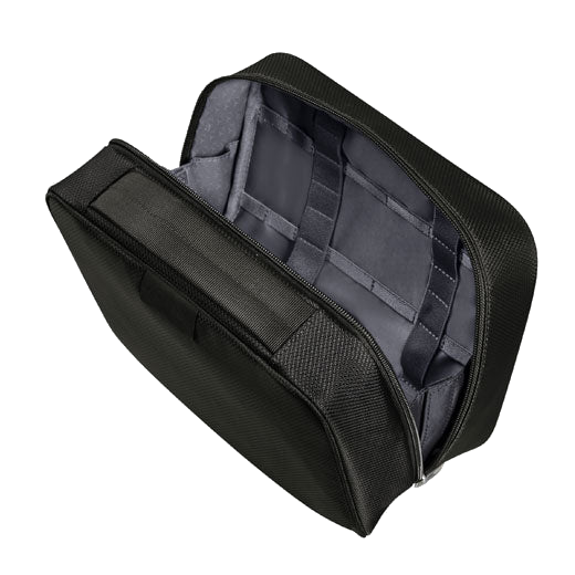 This Respark Weekender Wash Bag Ozone Black by Samsonite has a dual zip into the main compartment with a spacious interior.
