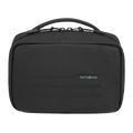 This Stackd Toilet Kit Weekender Wash Bag, Black has a top grab handle and a dual zip into the main compartment.