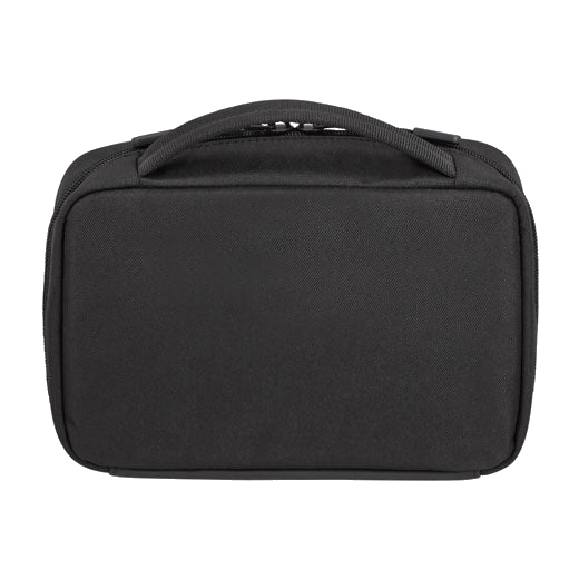 This Samsonite Stackd Toilet Kit Weekender Wash Bag, Black is made from recycled PET fabric and PU Leather.
