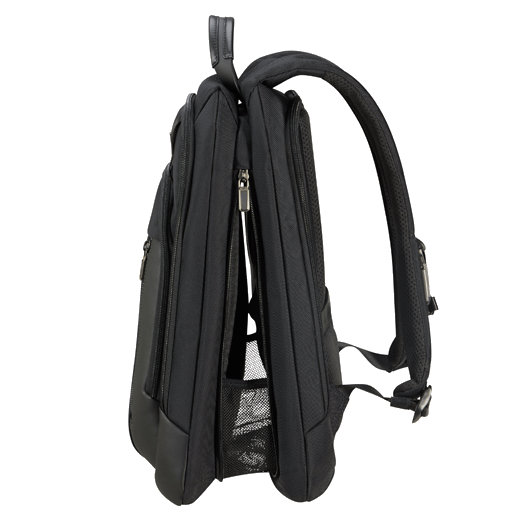 This Urban-Eye Accordeon Backpack 15.6", Black by Samsonite has a zip-up middle with mesh pockets.