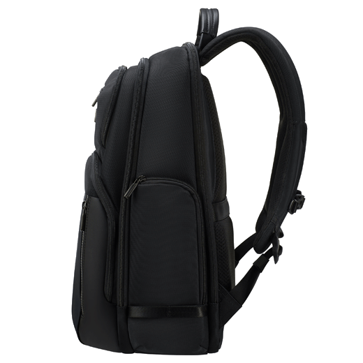 Samsonite's Urban-Eye Backpack 15.6" in Black has two pockets for water bottles so it is great for when you're travelling.