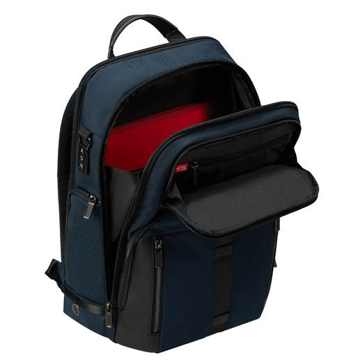 This Urban-Eye Backpack 15.6" in Blue by Samsonite has a tag on the side that can be personalised with your initials.