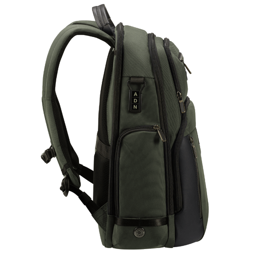 This Samsonite Urban-Eye Backpack 15.6" in Green can be personalised with initials on the small tag attached on the side.