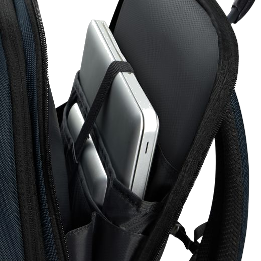 Samsonite's Urban-Eye Blue Backpack 17.3" is the largest size however it also comes in smaller sizes if you don't need to carry large amounts.