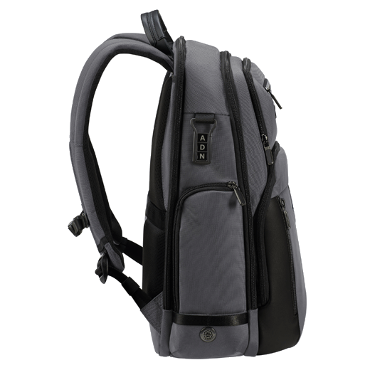 This Samsonite Urban-Eye Grey and Cognac Backpack 15.6" can be personalised on the exterior with the small tag.