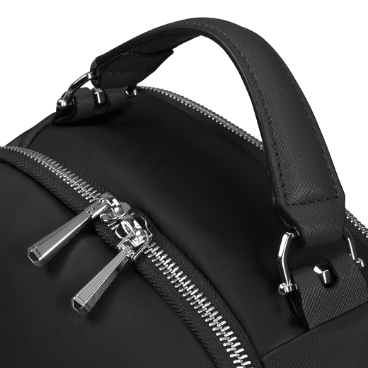 This Zalia 3.0 Backpack 14.1" Black by Samsonite has a dual zip into the main compartment.