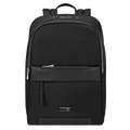 Samsonite's Zalia 3.0 Backpack 15.6" Black is made out of recycles PET fabric and polished silver trims.