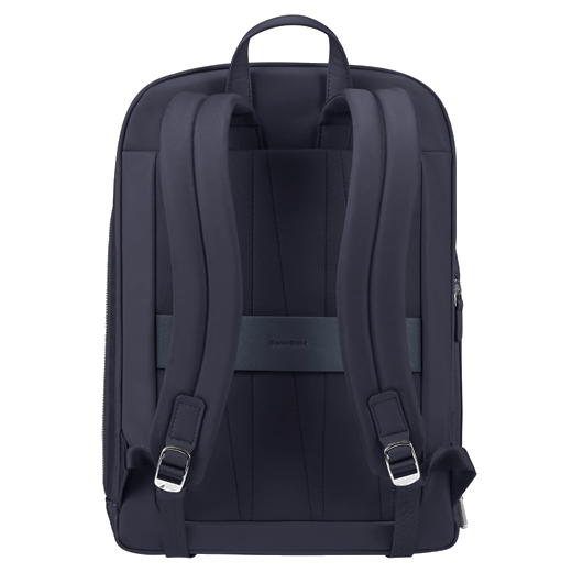 Samsonite's Zalia 3.0 Backpack 15.6" Dark Navy has padded shoulder straps in dark navy to match the backpack with silver trims.