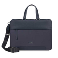 Samsonite's Zalia 3.0 Briefcase 14.1" in Dark Navy has a detachable shoulder strap with silver hardware.