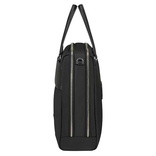 This Zalia 3.0 Briefcase 15.6" in Black by Samsonite can fit a laptop, a tablet, and has a key hanger, the Easy Pass system, and powerbank organisation.