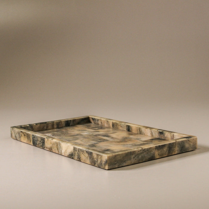Sepia Horn & Resin Tray - Few and Far - Decorative Trays