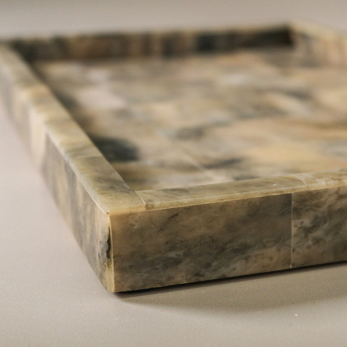 Sepia Horn & Resin Tray - Few and Far - Decorative Trays