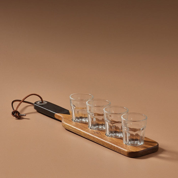 Serving Paddle & Shot Glasses