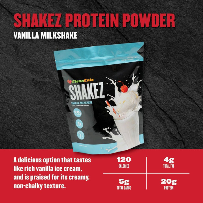 SHAKEZ brownie batter flavor tub with scoop
