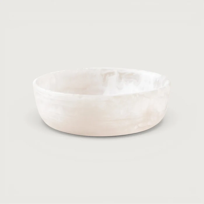 Signature Round Bowl Small - White Swirl