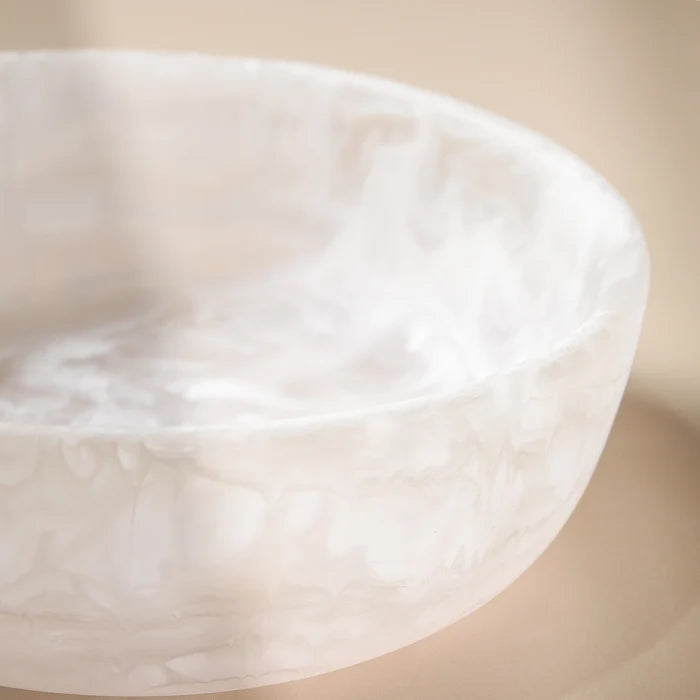 Signature Round Bowl Small - White Swirl