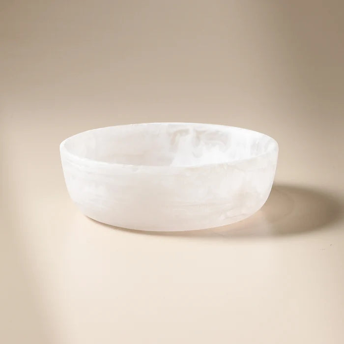 Signature Round Bowl Small - White Swirl