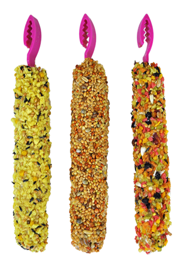 Smakers Parakeet 3n1 Mix Treat Sticks, 3 Pack, by A&E Cage Co