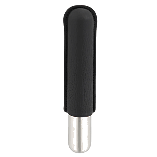 This Black Leather & Chrome Cigar Case by S.T. Dupont has the brand name engraved on the chrome case.