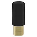This S.T. Dupont Black Leather Double Cigar Case will be suitable for two cigars.