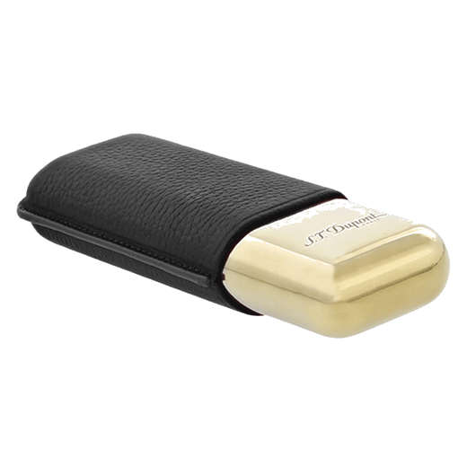 This S.T. Dupont Black Leather Double Cigar Case is from a range with other colours such as orange and khaki.