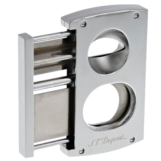 This S.T. Dupont Paris Chrome Double Blade Cigar Cutter features optional engraving.