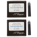 These Dupont fountain pen refills come in a dark blue colour.