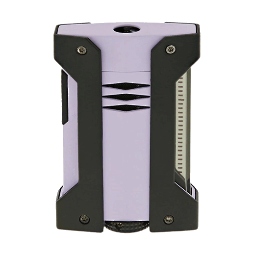 This Défi Extrême Matte Lilac Lighter by S. T. Dupont has a clear window so you can see the fluid levels.