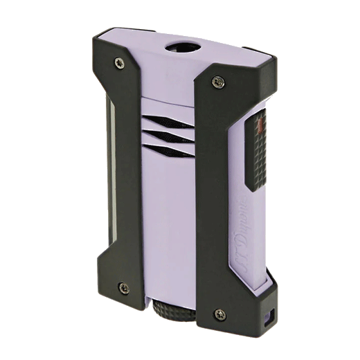 This Défi Extrême Matte Lilac Lighter by S. T. Dupont has black and lilac detailing.