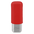 This S. T. Dupont Grained Red Leather Double Cigar Case has been made with full grain leather.