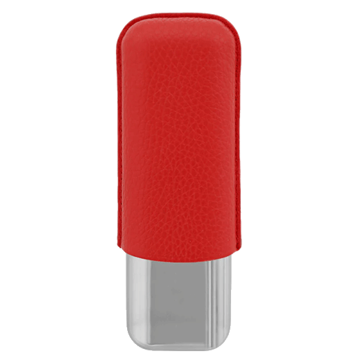 This S. T. Dupont Grained Red Leather Double Cigar Case is great for keeping 2 cigars safe.