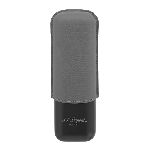 This Matte Black & Graphite Double Cigar Case by S. T. Dupont can fit cigars up to 23 cm maximum.