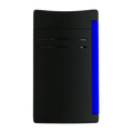 This S.T. Dupont Maxijet Matte Black & Neon Blue Lighter is a larger version of the minijet lighter and is quite slim with a curved shape.