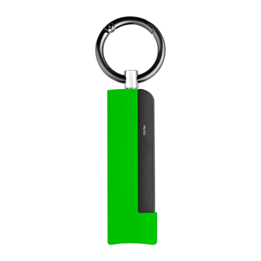 S.T. Dupont's Neon Green Cigar Cutter Keyring has a gunmetal split ring that can easily be fastened to your bag or put in a pocket.