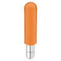 This Orange Leather & Chrome Cigar Case can fit one cigar and keep it protected.