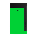 This Slim 7 Neon Green Lighter by S.T. Dupont has a contrasting black panel along the side and top.