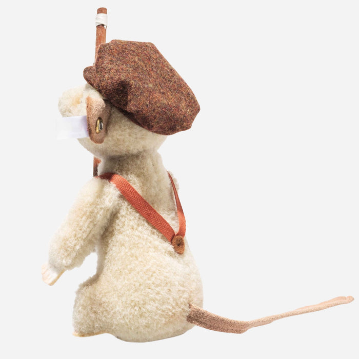 Back view of the Steiff 12 cm Limited Edition Beige Huckleberry Finn Mouse.